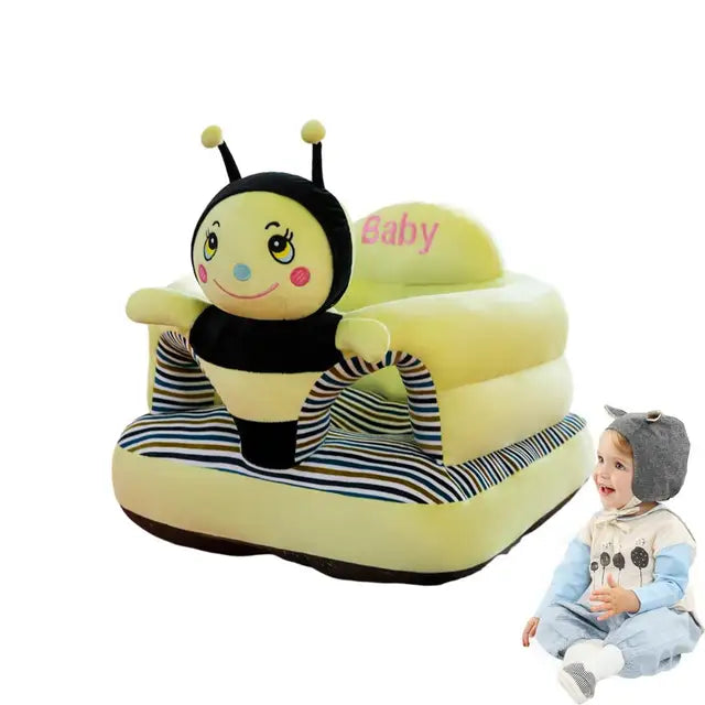 Siège Enfant en Forme d'Animal – Canapé Peluche Sol pour Bébé et Tout-Petit
