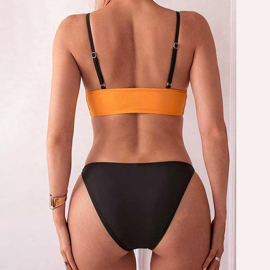 Bikini 2 pièces color block – Maillot de bain femme plage & resort