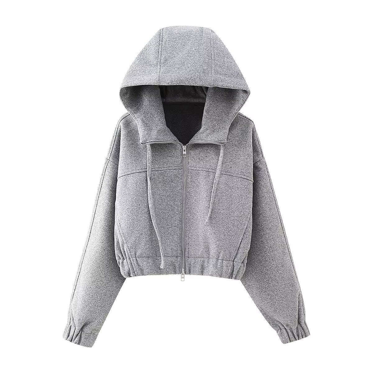 Veste Sweat Zippée à Capuche Femme – Style Européen