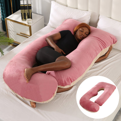 Oreiller de Grossesse en Forme de J – Soutien Lombaire & Latéral pour Femme Enceinte