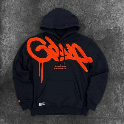Hoodie Hip Hop Streetwear à Broderie — Coupe Oversize Unisexe