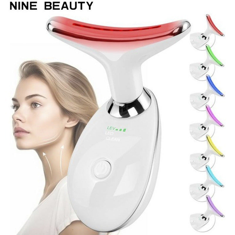 Appareil de Beauté Massant pour le Cou – Luminothérapie 7 Couleurs Anti-Rides