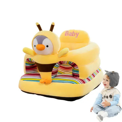 Siège Enfant en Forme d'Animal – Canapé Peluche Sol pour Bébé et Tout-Petit