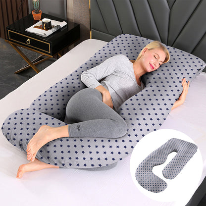 Oreiller de Grossesse en Forme de J – Soutien Lombaire & Latéral pour Femme Enceinte