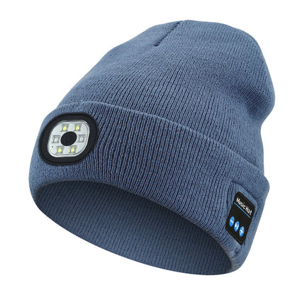 Bluetooth 5.4 LED Heated Beanie – USB Rechargeable, 3 Brightness Levels