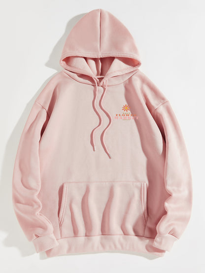 Sweat à Capuche Fleuri Oversize – Confort & Style