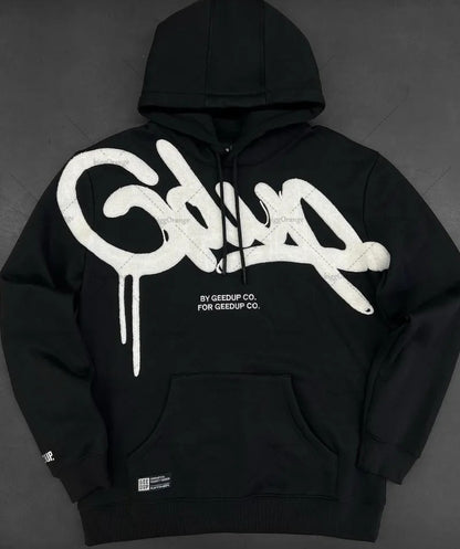 Hoodie Hip Hop Streetwear à Broderie — Coupe Oversize Unisexe