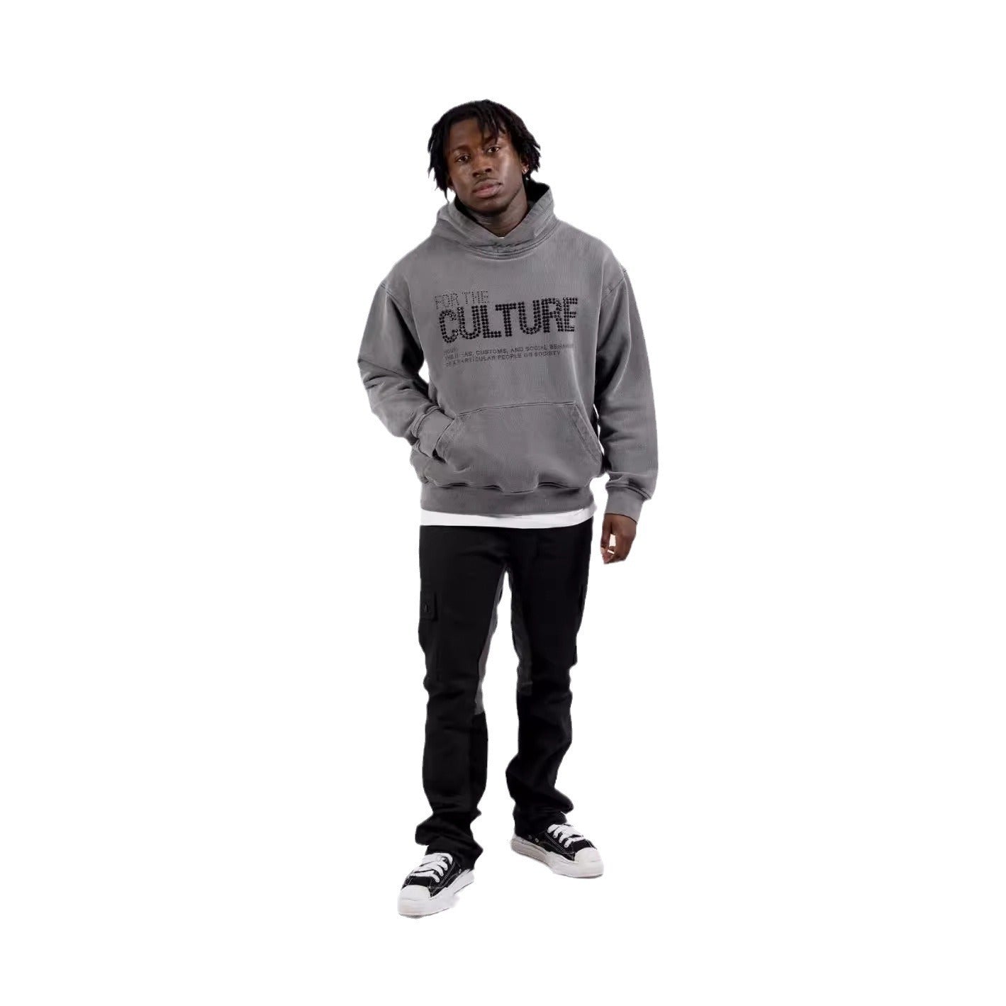 Sweat col rond strass & broderie – Style Y2K | Coupe ample & chaud