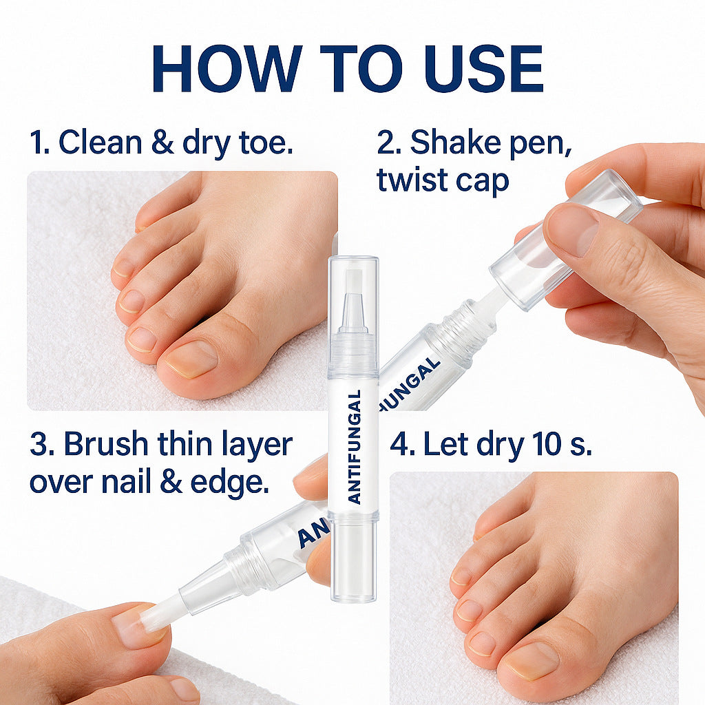 Stylo Réparateur Anti-Mycose des Ongles – Traitement à l'Acide Undécylénique 4ml