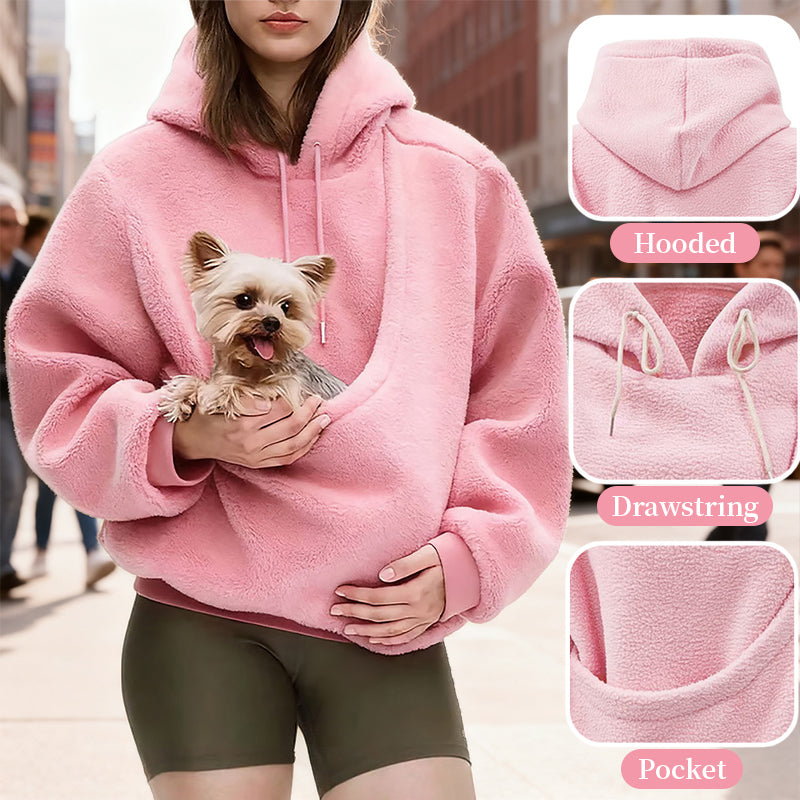 Sweat à capuche de transport pour animaux de compagnie, sac de transport mains libres pour chiens et chats, sweat-shirt unisexe pour petits animaux de compagnie