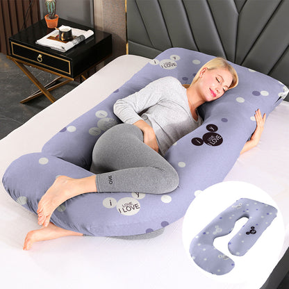 Oreiller de Grossesse en Forme de J – Soutien Lombaire & Latéral pour Femme Enceinte