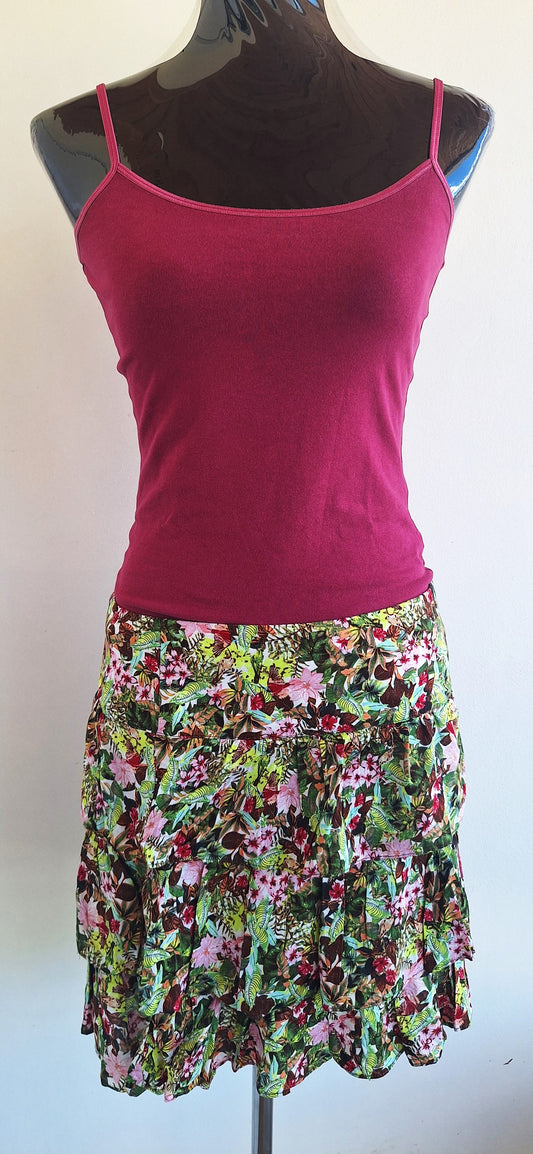 JUPE à VOLANT+ HAUT T.S