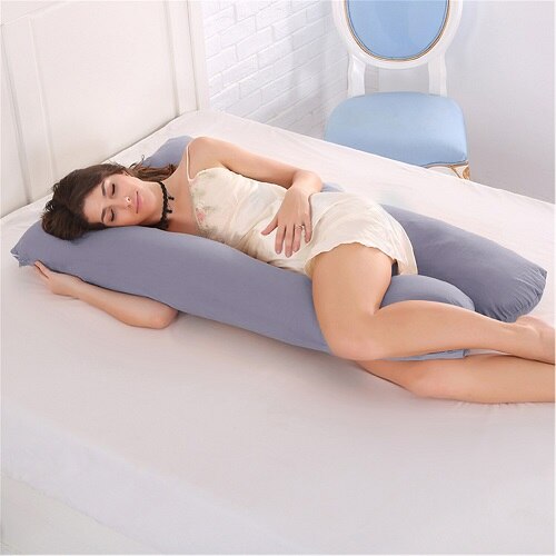 Oreiller de grossesse en U – Coussin intégral pour femmes enceintes, soutien latéral et confort maternité