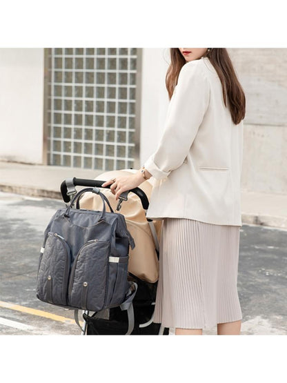 Sac à langer convertible – Grand format, lit de voyage pliable, sangle poussette incluse