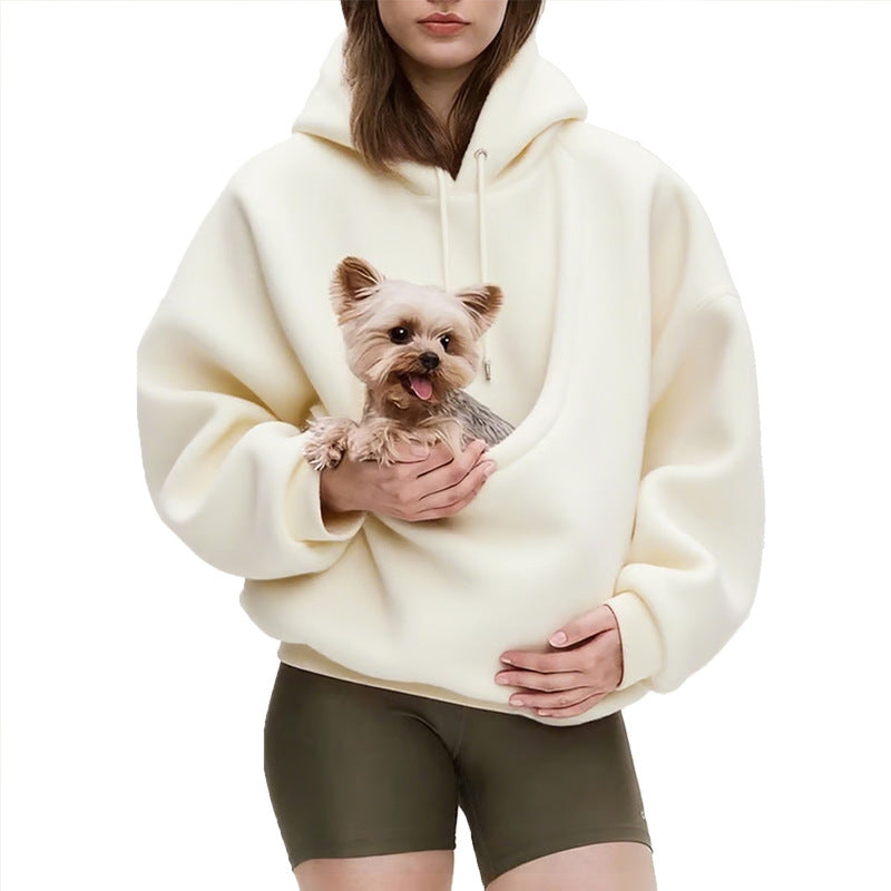 Sweat à capuche de transport pour animaux de compagnie, sac de transport mains libres pour chiens et chats, sweat-shirt unisexe pour petits animaux de compagnie