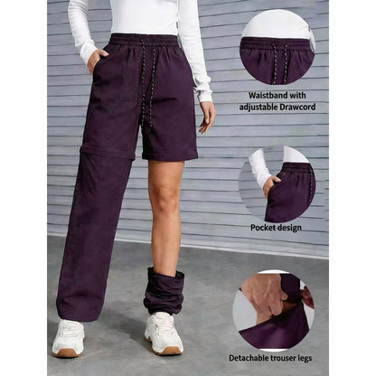 Pantalon de Randonnée Convertible Femme – Imperméable, Séchage Rapide, Jambes Zippées pour Camping & Voyage