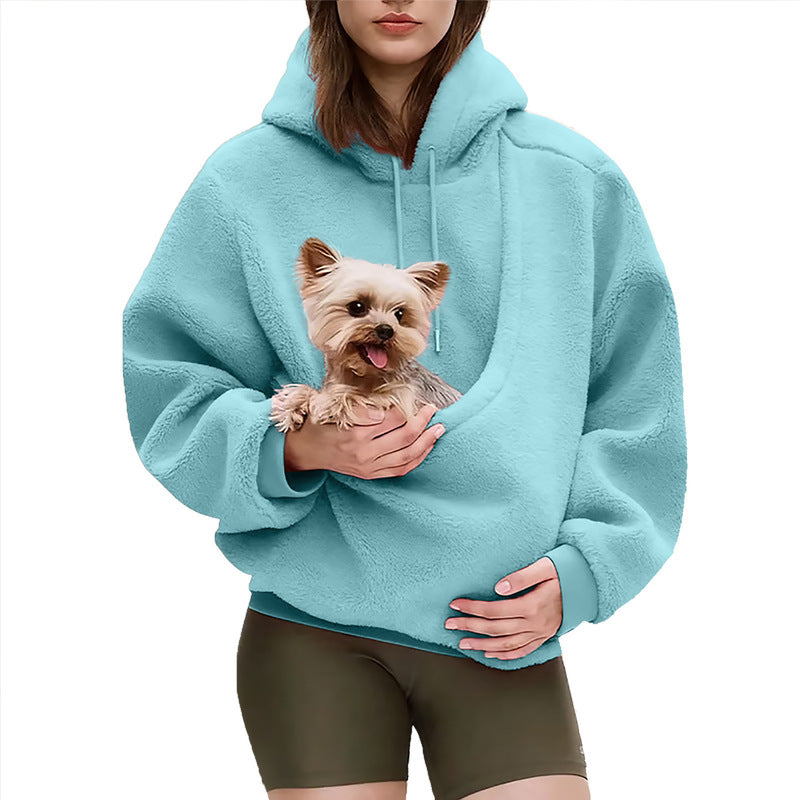 Sweat à capuche de transport pour animaux de compagnie, sac de transport mains libres pour chiens et chats, sweat-shirt unisexe pour petits animaux de compagnie