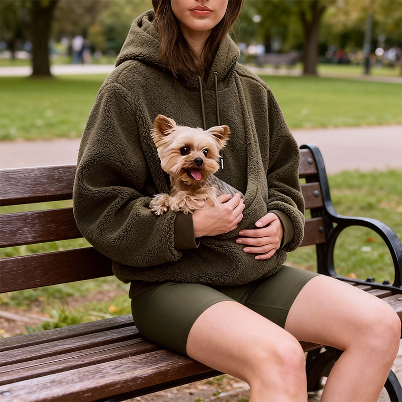 Sweat à capuche de transport pour animaux de compagnie, sac de transport mains libres pour chiens et chats, sweat-shirt unisexe pour petits animaux de compagnie