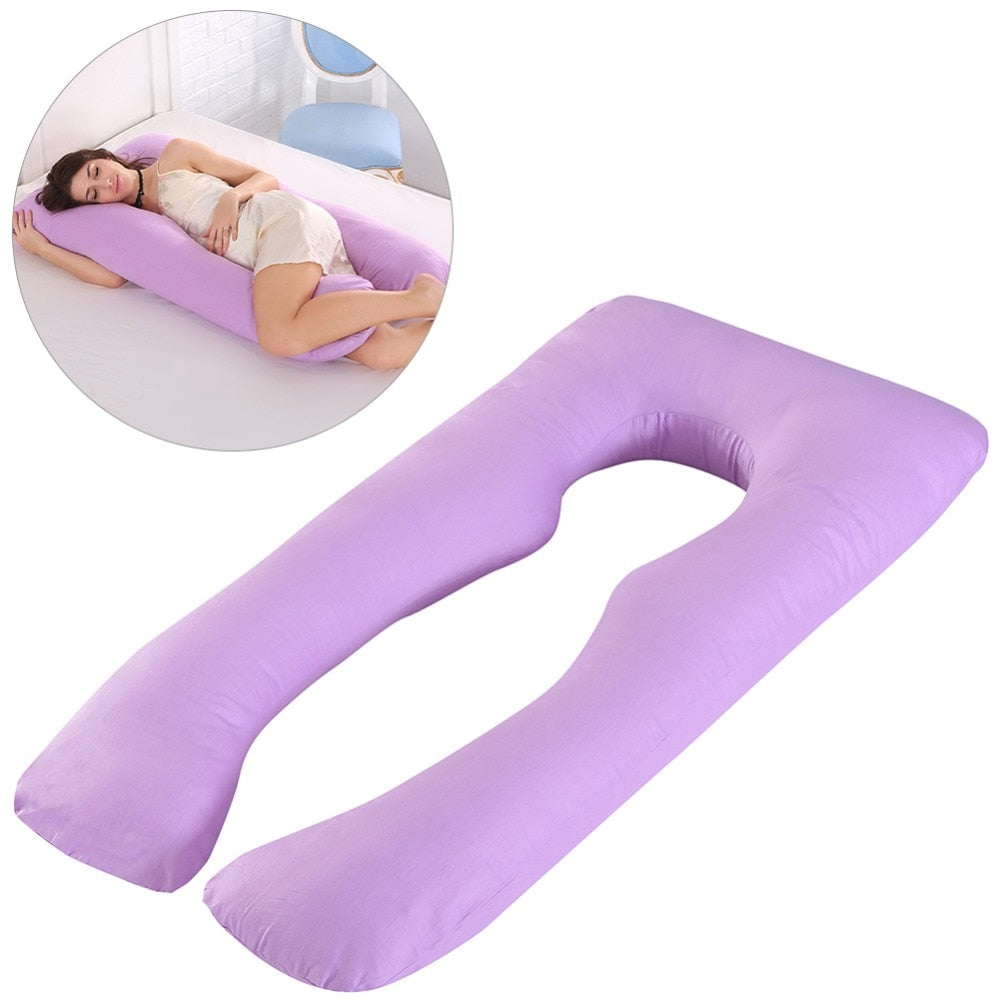 Oreiller de grossesse en U – Coussin intégral pour femmes enceintes, soutien latéral et confort maternité