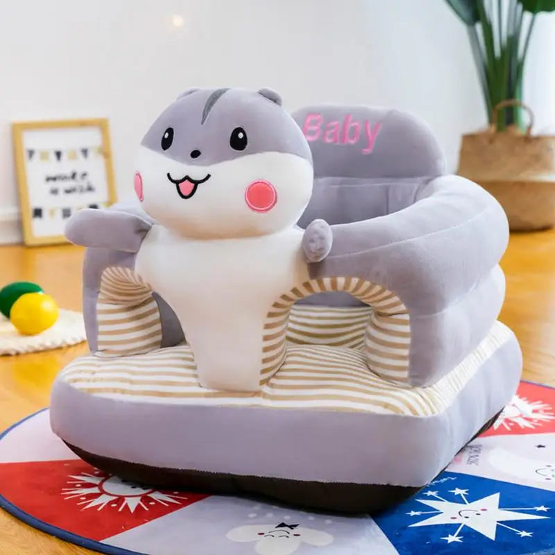 Siège Enfant en Forme d'Animal – Canapé Peluche Sol pour Bébé et Tout-Petit