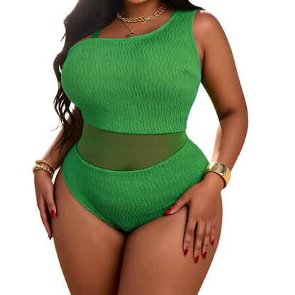 Maillot de bain une pièce gainant avec insert en mesh