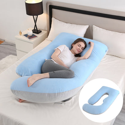 Oreiller de Grossesse en Forme de J – Soutien Lombaire & Latéral pour Femme Enceinte