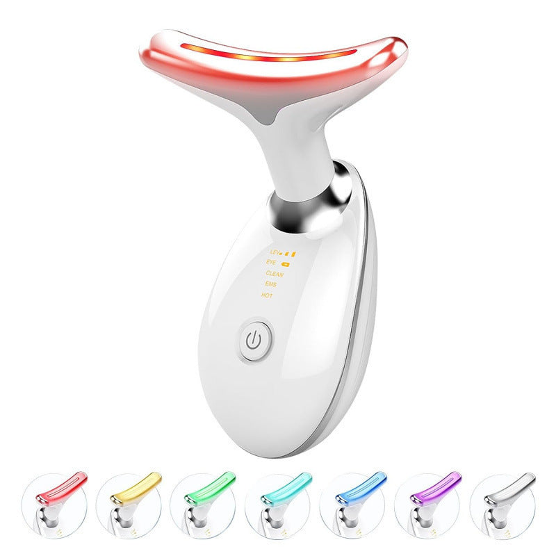 Appareil de Beauté Massant pour le Cou – Luminothérapie 7 Couleurs Anti-Rides