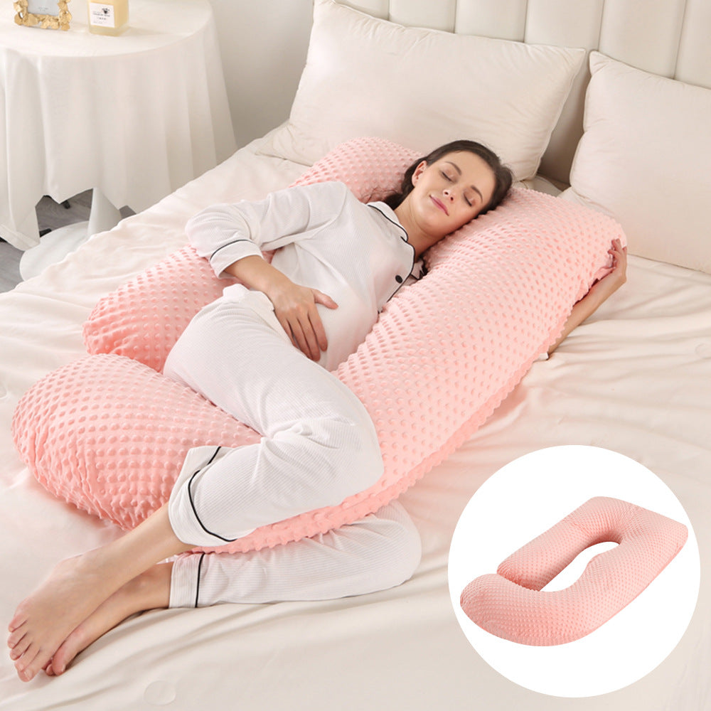Oreiller de Grossesse en Forme de J – Protection Lombaire, Soutien Latéral pour Femme Enceinte
