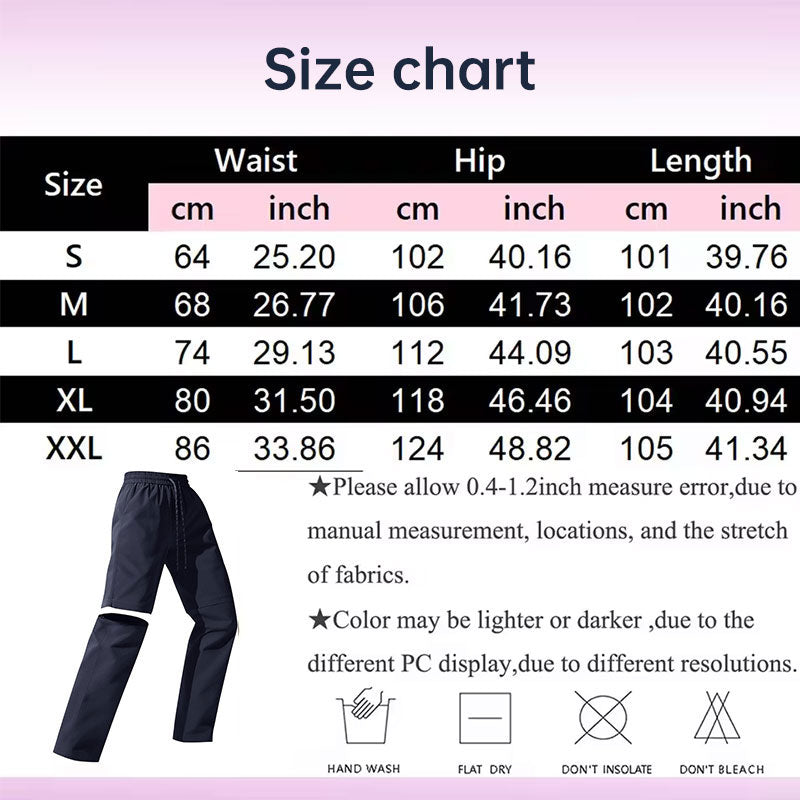 Pantalon de Randonnée Convertible Femme – Imperméable, Séchage Rapide, Jambes Zippées pour Camping & Voyage