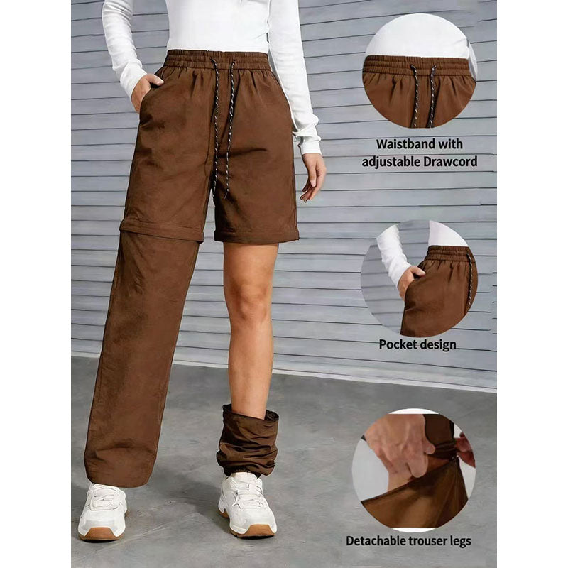 Pantalon de Randonnée Convertible Femme – Imperméable, Séchage Rapide, Jambes Zippées pour Camping & Voyage