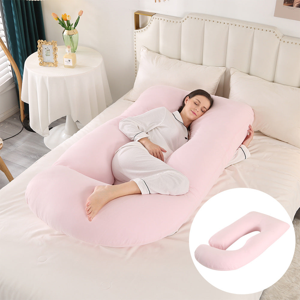 Oreiller de Grossesse en Forme de J – Protection Lombaire, Soutien Latéral pour Femme Enceinte