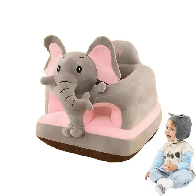 Siège Enfant en Forme d'Animal – Canapé Peluche Sol pour Bébé et Tout-Petit