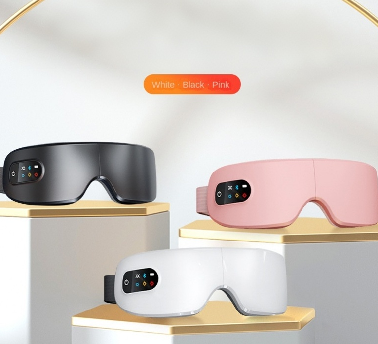 Masque Oculaire Massant avec Thermothérapie et Vibrations – Pliable et Rechargeable