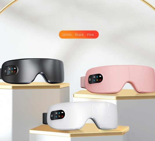 Masque Oculaire Massant avec Thermothérapie et Vibrations – Pliable et Rechargeable