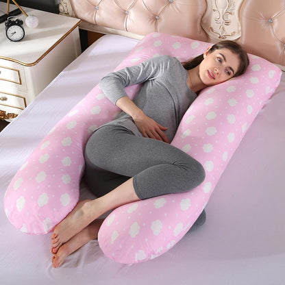 Oreiller de grossesse en U – Coussin intégral pour femmes enceintes, soutien latéral et confort maternité