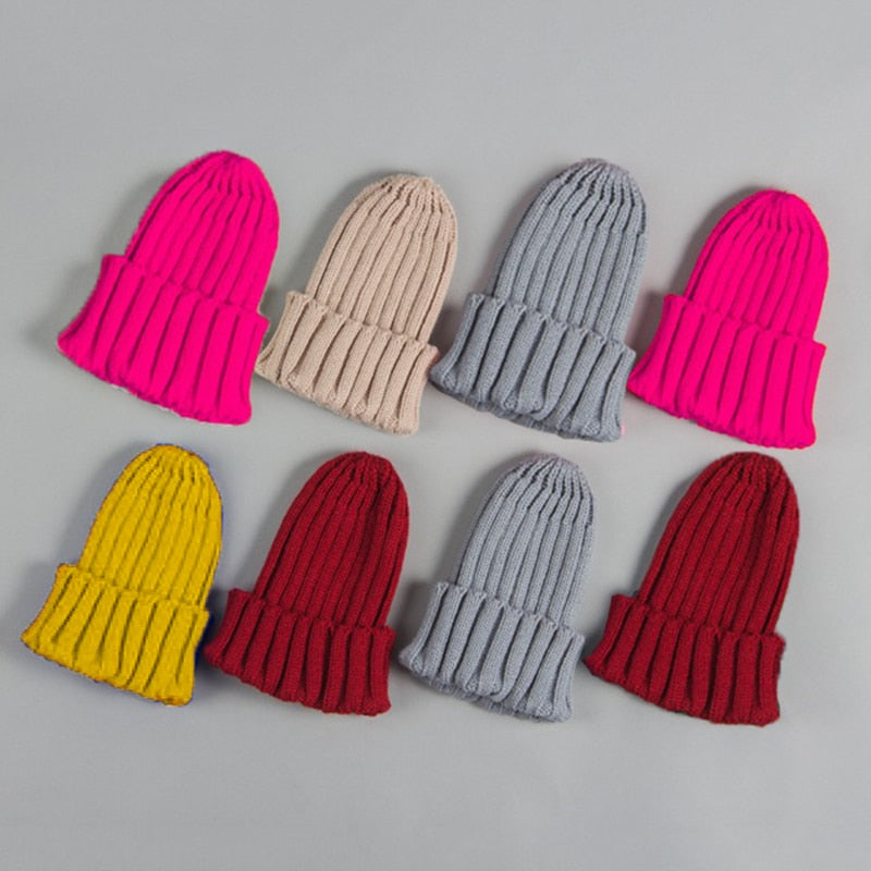 Knitted Kids Beanie Cap Infant Newborn Baby Boy Girl Hat Warm Children Baby Autumn Winter Girls Hat For Kids Toddler Bonnet Cap