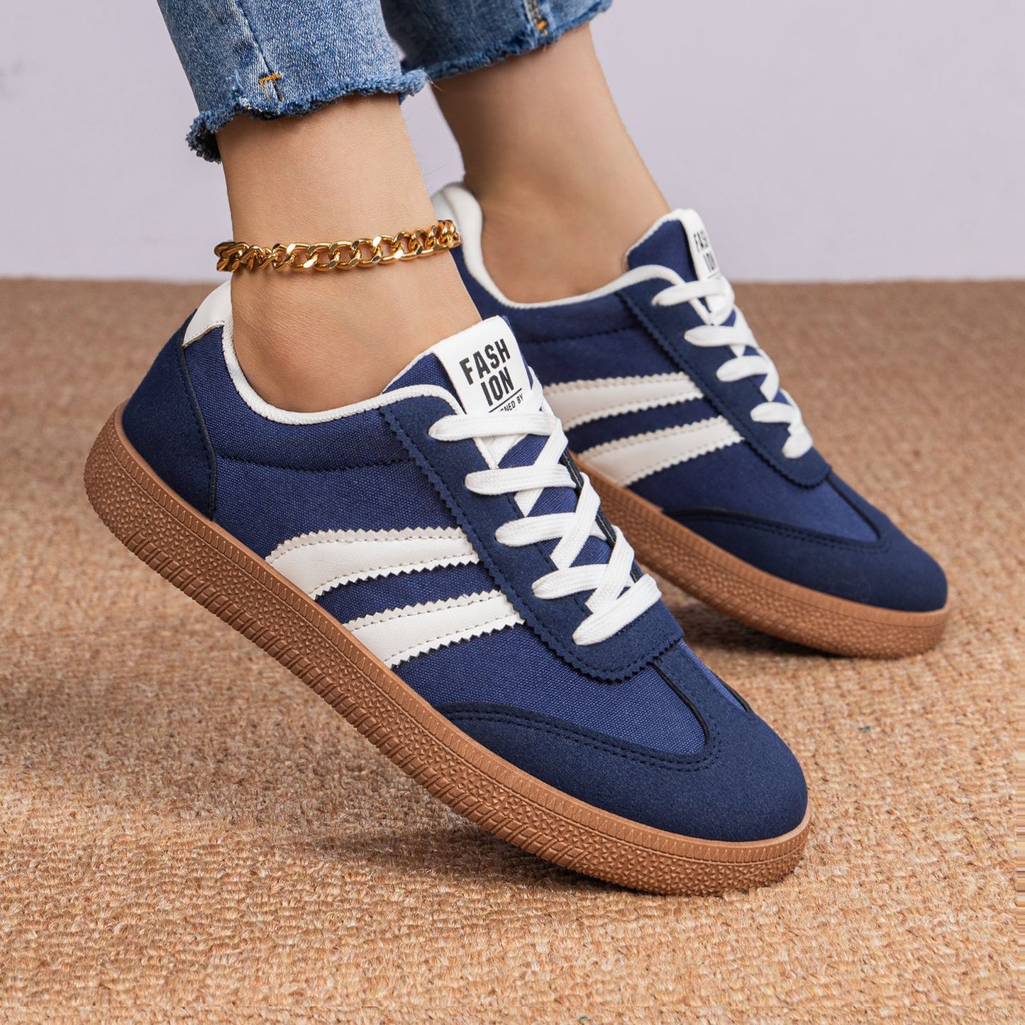 Chaussures Casual Femme – Semelle Souple Légère, Lacets, 5 Coloris