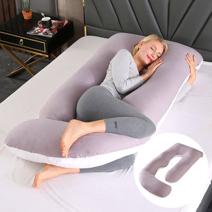 Oreiller de Grossesse en Forme de J – Soutien Lombaire & Latéral pour Femme Enceinte
