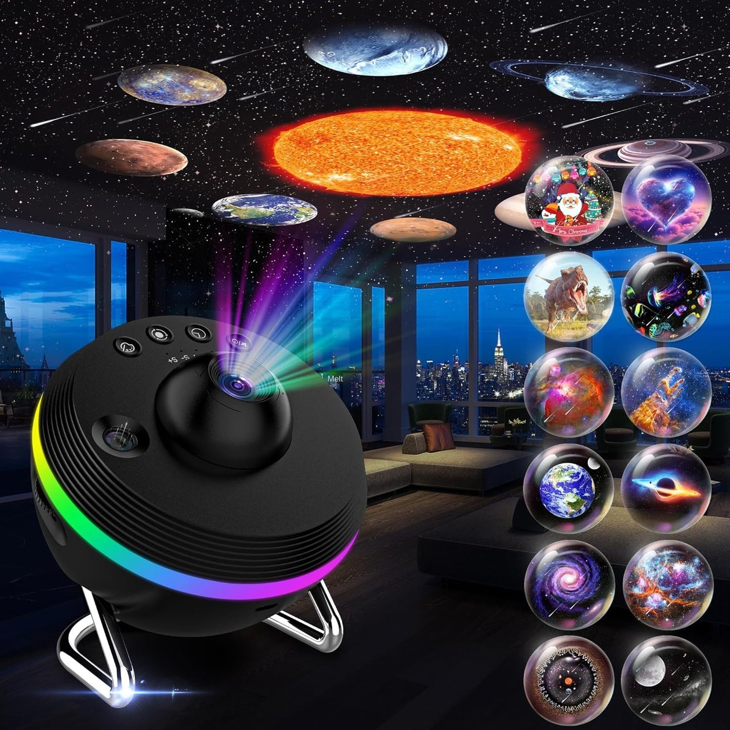 Lampe de Projection Météore Dynamique – Projecteur d'Étoiles Galaxie Ciel Étoilé Ambiance Chambre