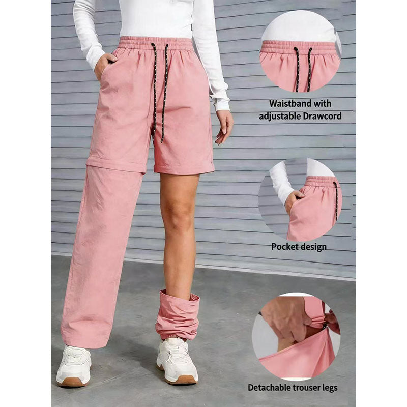 Pantalon de Randonnée Convertible Femme – Imperméable, Séchage Rapide, Jambes Zippées pour Camping & Voyage