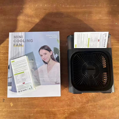 Ventilateur Brumisateur 3-en-1 — Fraîcheur Instantanée & Portable