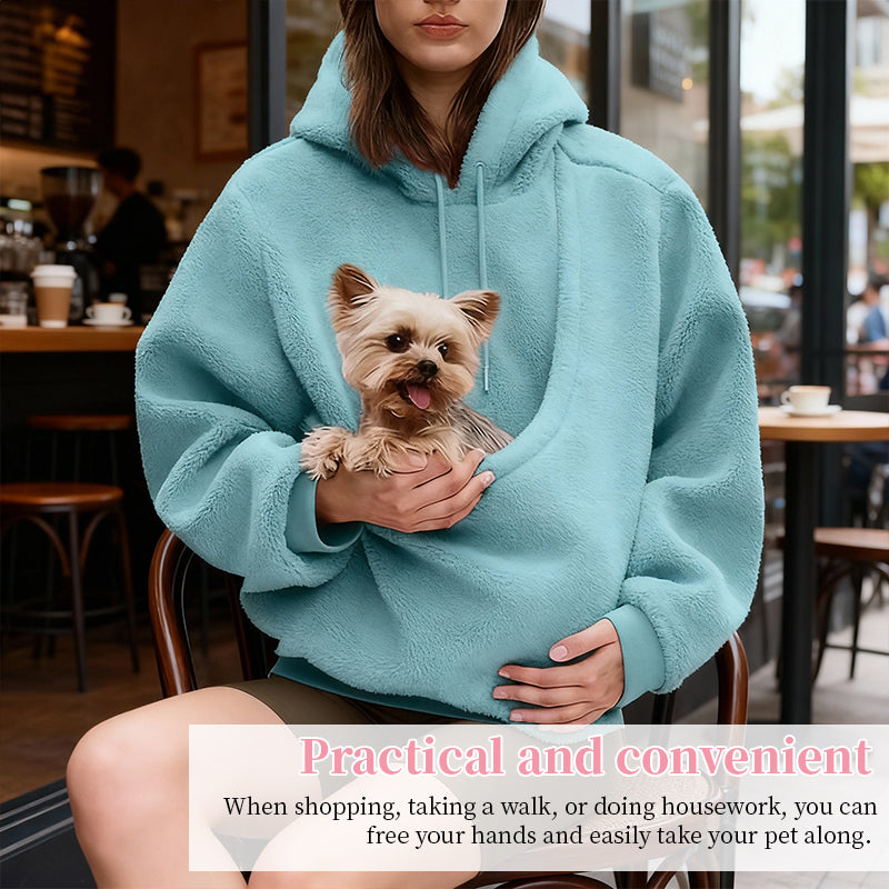 Sweat à capuche de transport pour animaux de compagnie, sac de transport mains libres pour chiens et chats, sweat-shirt unisexe pour petits animaux de compagnie