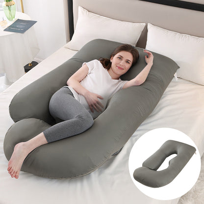 Oreiller de Grossesse en Forme de J – Soutien Lombaire & Latéral pour Femme Enceinte