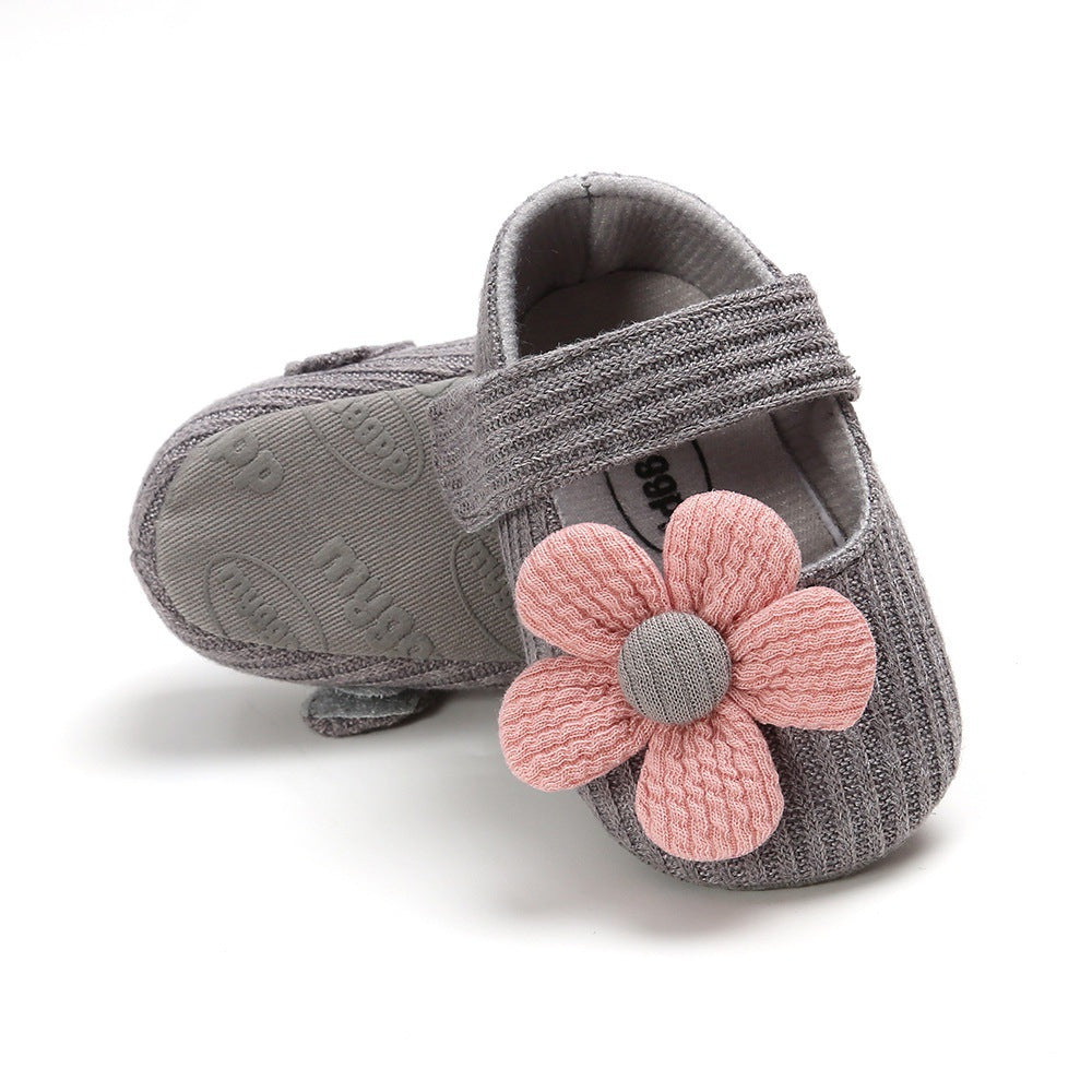Chaussures Bébé Semelle Souple – Motif Fleurs Mignonnes, Respirantes pour Tout-Petits