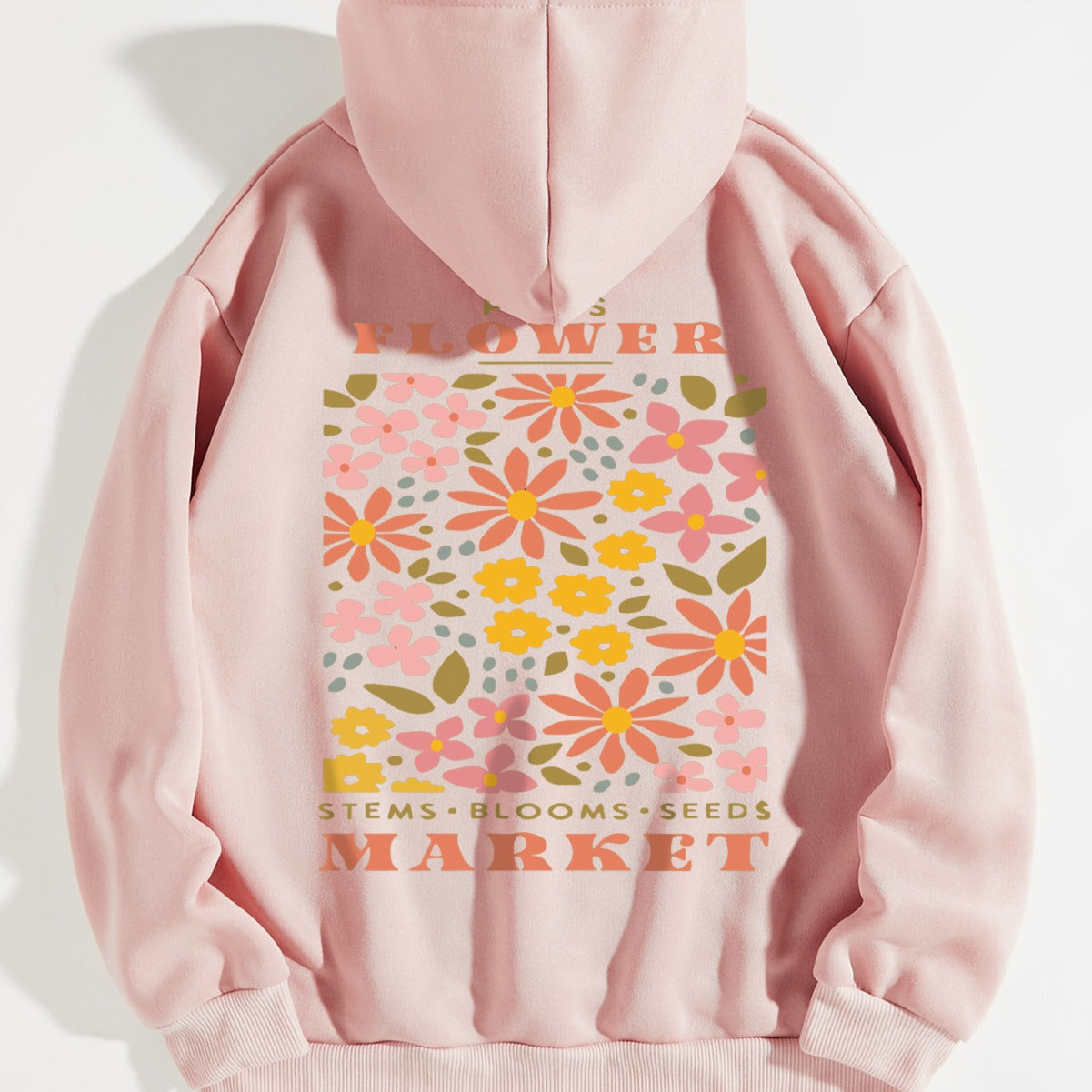 Sweat à Capuche Fleuri Oversize – Confort & Style