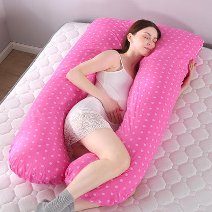 Oreiller de grossesse en U – Coussin intégral pour femmes enceintes, soutien latéral et confort maternité