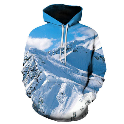 Sweat à Capuche Imprimé Roses – Style Européen & Américain, Coupe Oversize Unisexe