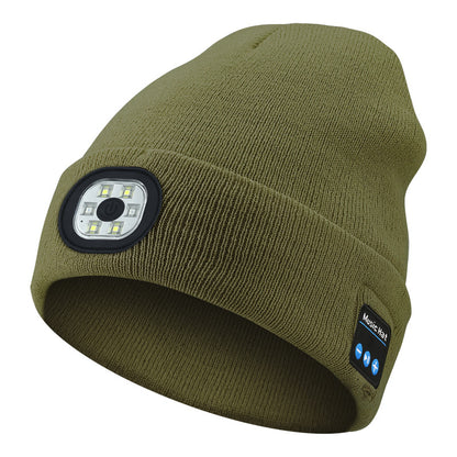 Bluetooth 5.4 LED Heated Beanie – USB Rechargeable, 3 Brightness Levels