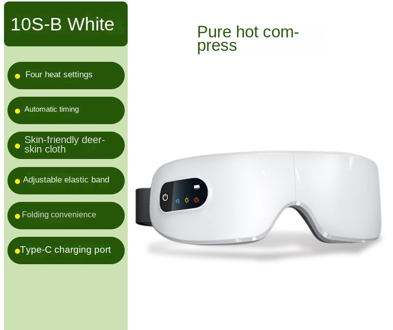 Masque Oculaire Massant avec Thermothérapie et Vibrations – Pliable et Rechargeable