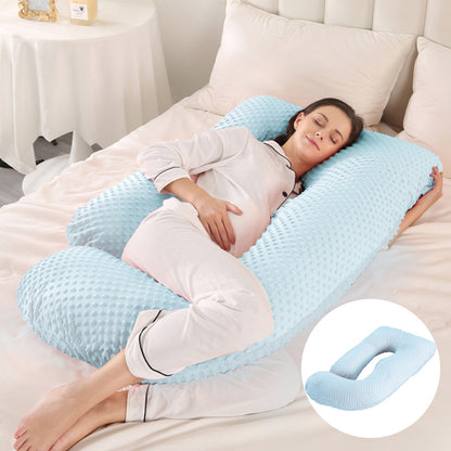 Oreiller de Grossesse en Forme de J – Soutien Lombaire & Latéral pour Femme Enceinte